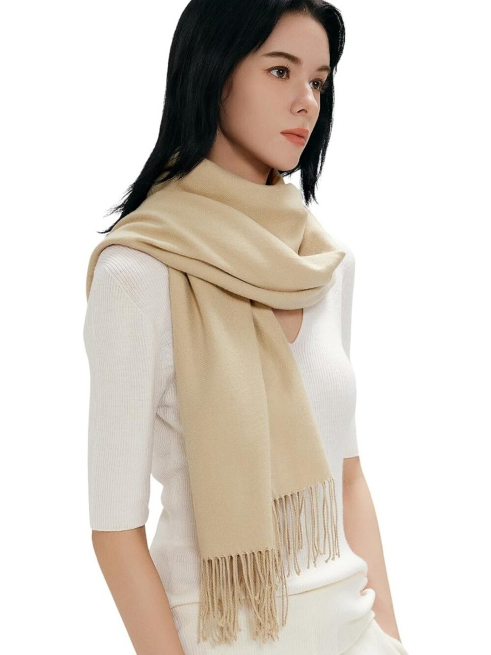 Cozy Cashmere Feel Women's Winter Scarf Shawl Wrap - Perfect for Weddings